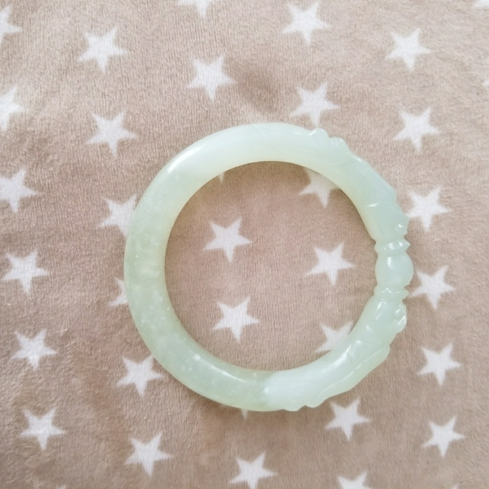 carved aventurine dragon bangle